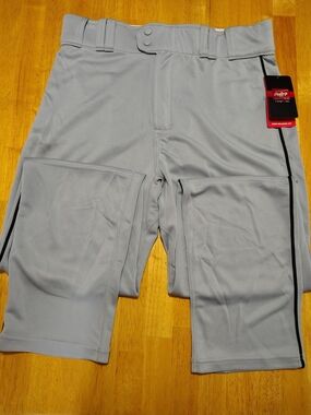 Rawlings PRO150P Baseball Pants Men Large Blue Grey NWT Black Piping